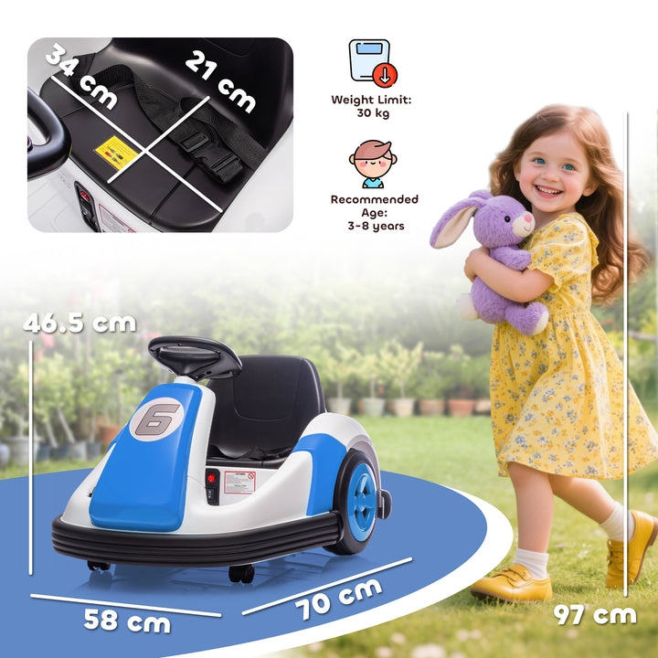 Kids Bumper Car with 360-Degree Rotation, 6V Electric Ride On Car with