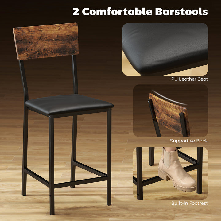 Three-Piece Compact Bar Table Set