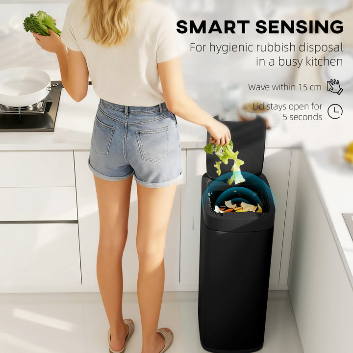50L Sensor Bin, Automatic Kitchen Bin, Manual Override, Battery Operat