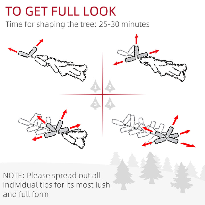 MCL 6FT Artificial Snow Dipped Christmas Tree Xmas Pencil Tree Holiday Home Indoor Decoration with Foldable Black Stand, Green