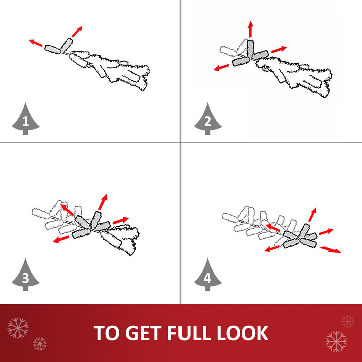 MCL 5FT Pre-Lit Artificial Christmas Tree w/ Lights Star Topper Metal Base Home Seasonal Decoration