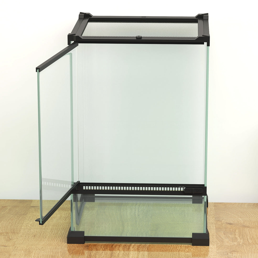 12L Vivarium for Lizards, Frogs, Snakes, Turtles, Tortoises w/ Anti-Escape Design, Ventilation