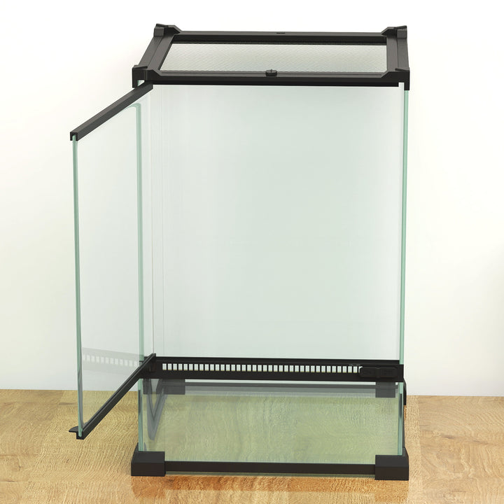 12L Vivarium for Lizards, Frogs, Snakes, Turtles, Tortoises w/ Anti-Escape Design, Ventilation