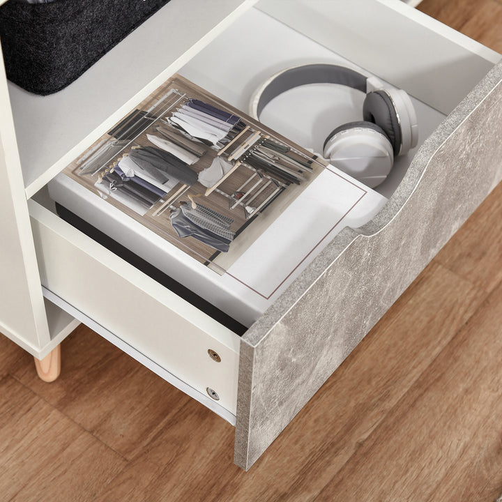 TV Stand Cabinet for TVs up to 42", Modern TV Unit with Shelf, Drawers and Storage Cabinet, Entertainment Center for Living Room, Grey
