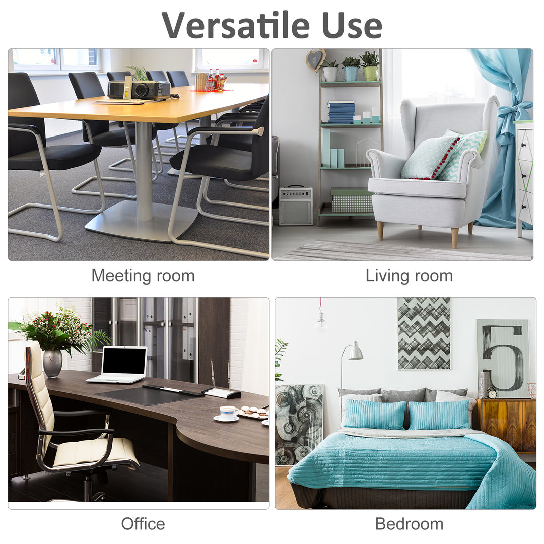 MCL Coffee Table with Storage, 2-Tier Centre Table, Modern Living Room Table with Open Shelf and Aluminium Poles, White