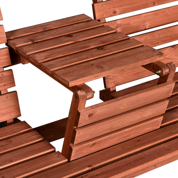 MCL Fir Wood Convertible 2 to 3 Seater Outdoor Garden Bench Wood Tone