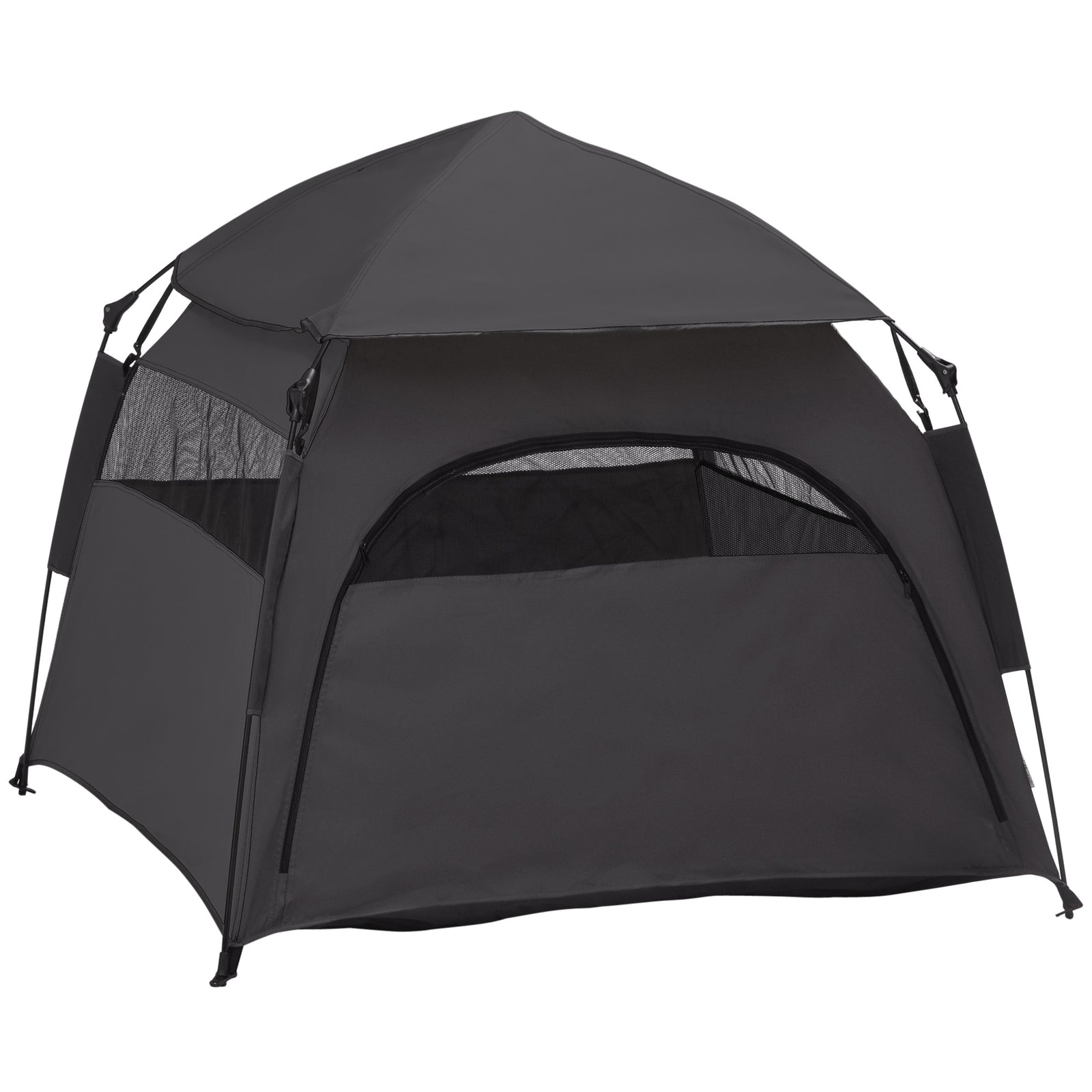 Foldable Dog Cat Tent with Water-Resistant Oxford, Carry Bag for Extra Large Dog, Charcoal Grey
