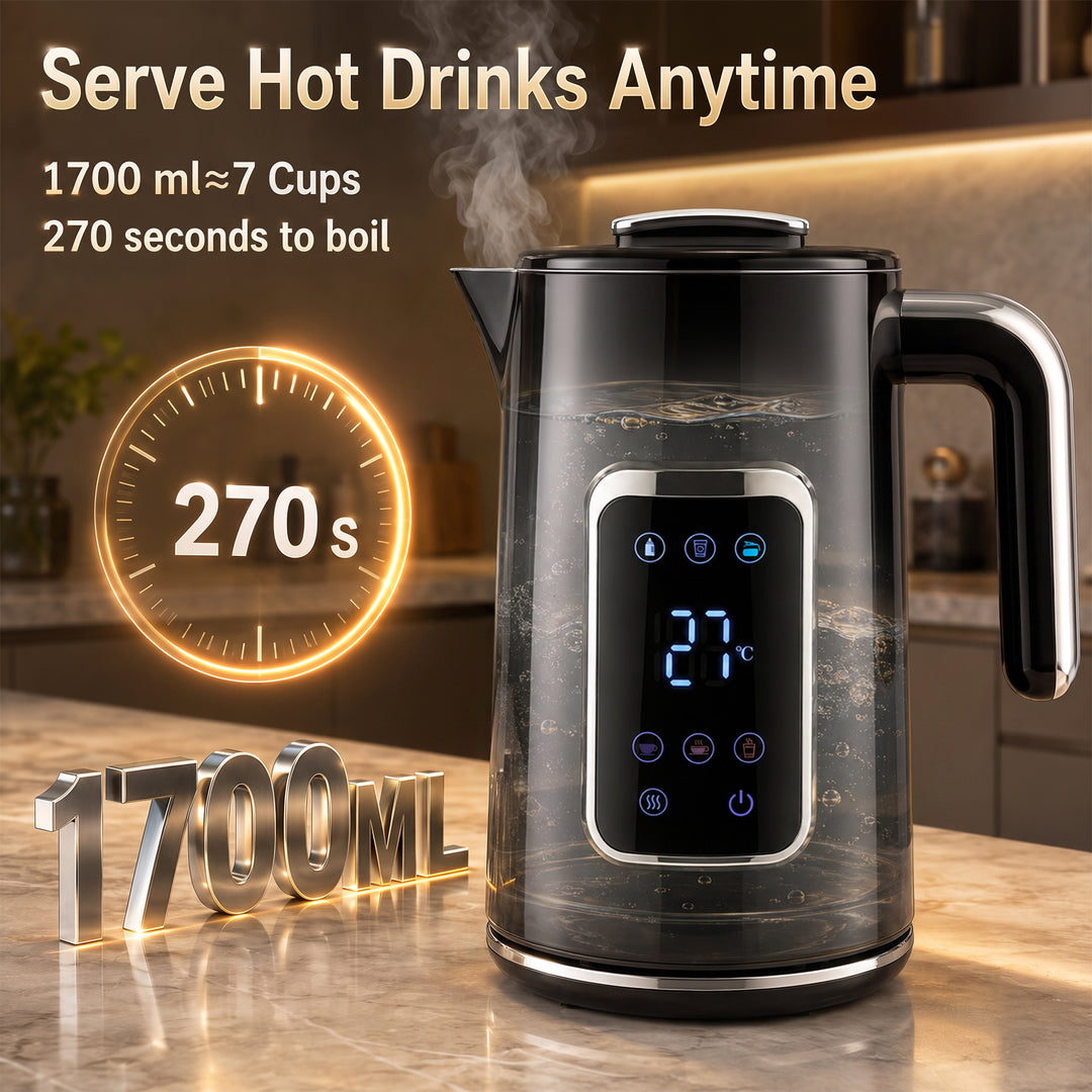 Electric Kettle, 1.7L Fast Boil 3000W Water Kettle with LED Display - view 4