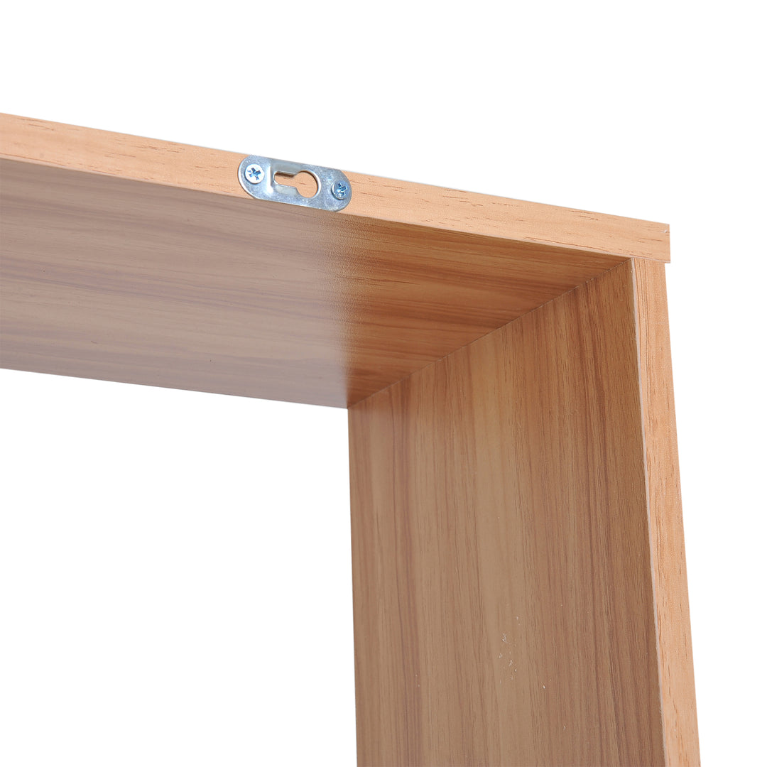 Bookcase, 6 Tier Shelf S Shaped Bookshelf, Storage Unit, Display Shelf for Living Room, Bedroom, Home Office, Plant, Maple