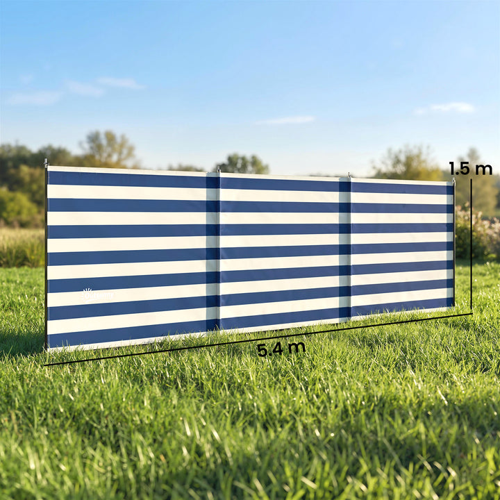 4 Pole Camping Windbreaks, Beach Wind Shield Shelter with Carry Bag an