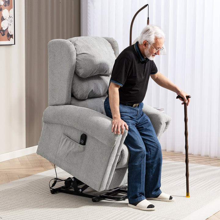 Velvet-Feel Electric Riser Recliner Chair