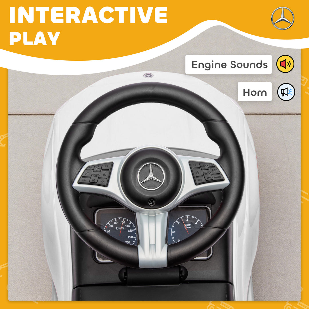 Official Mercedes-Benz Ride On Car, Foot to Floor Sliding Walker with 