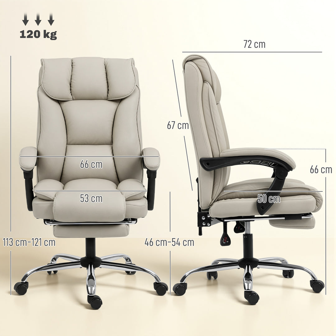 Pet-Friendly Faux Leather Computer Desk Chair, Executive Office Chair 
