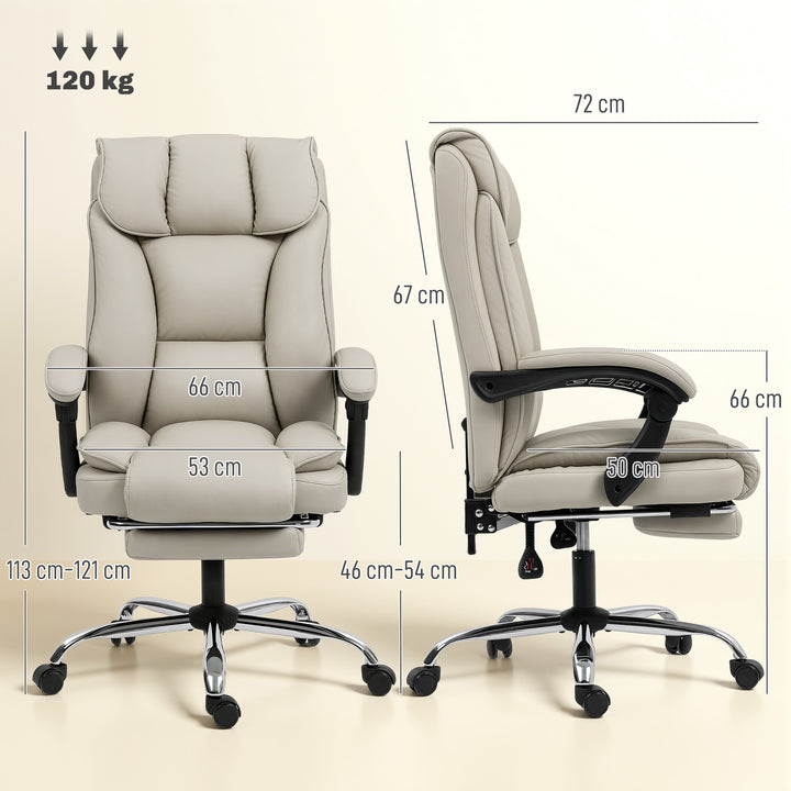 Pet-Friendly Faux Leather Computer Desk Chair, Executive Office Chair 