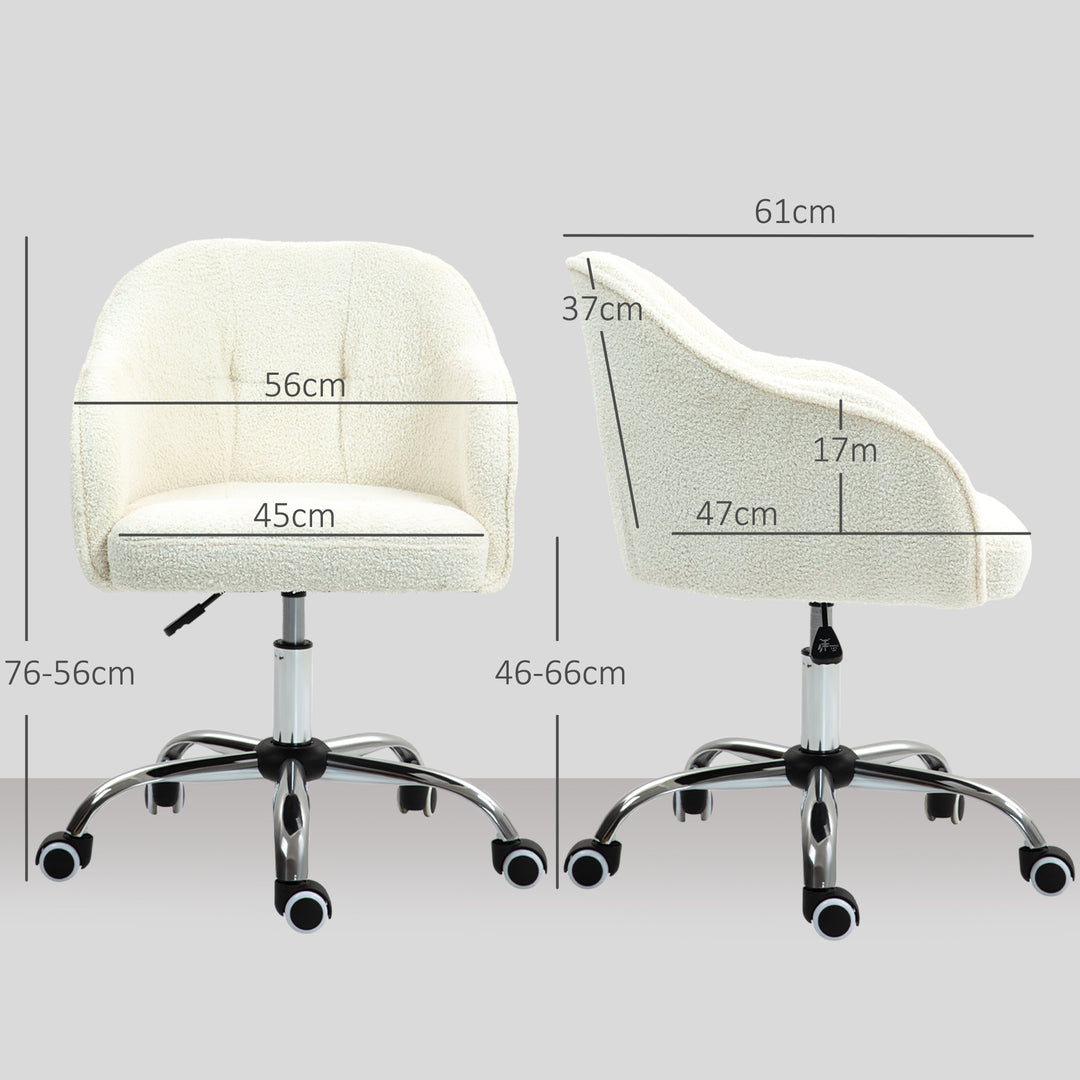 46-56 cm Teddy Fleece Office Chair - Cream