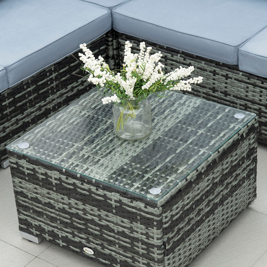 Four-Piece Rattan Sofa Set - Grey