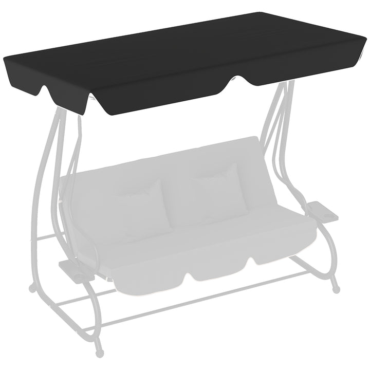 145 x 200Wcm Swing Chair Canopy Replacement - Black