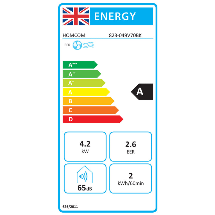 14000 BTU Mobile Air Conditioner, 35m², Smart Home WiFi, with Dehumidifier, Fan, 24H Timer, Window Kit, Black