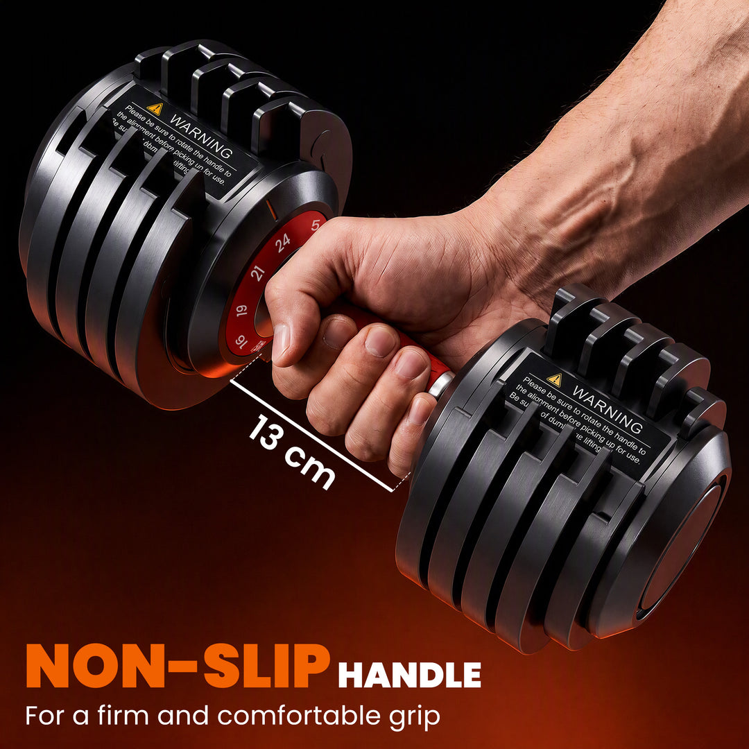 24kg Adjustable Dumbbell Set of 2, 10-in-1 Dumbbell Weights with - view 5