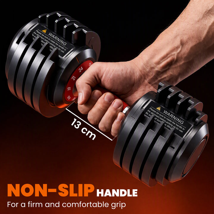 24kg Adjustable Dumbbell Set of 2, 10-in-1 Dumbbell Weights with - view 5