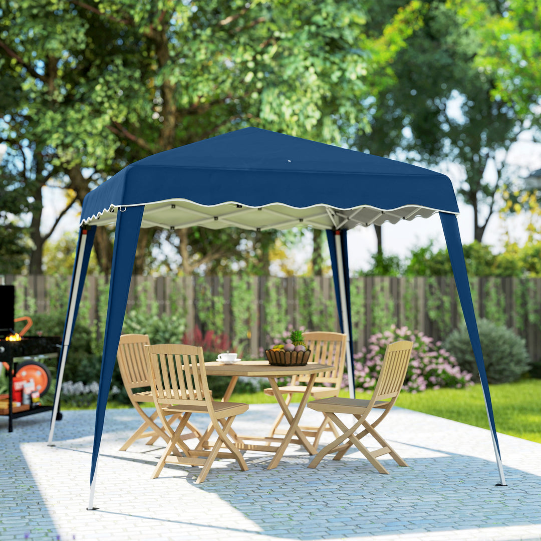 MCL 3 M x 3 M Base/ 2.5 M x 2.5 M Top Pop Up Gazebo, 2 Person Setup Instant with Carry Bag, Height Adjustable Slant Leg Party Tent Instant Event Shelter for Garden, Patio