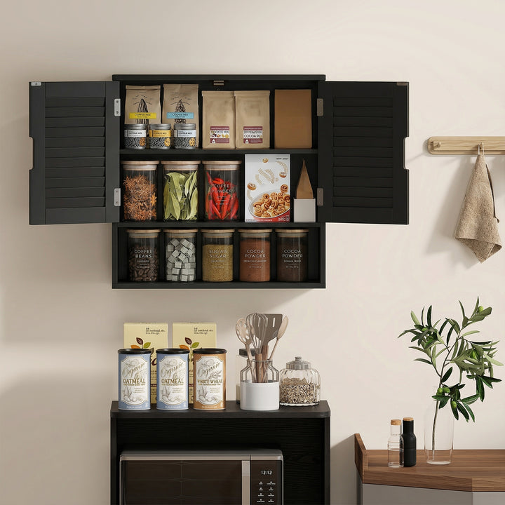 Bathroom Cabinet, Wall Mounted Storage Cabinet with Adjustable Shelves