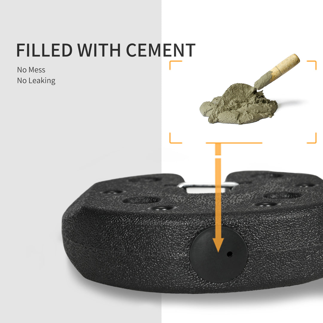 12KG Gazebo Weights Set of 4, Weights for Gazebo Legs with Reinforce Pins and Carry Belt, for Canopies Marquees Tents