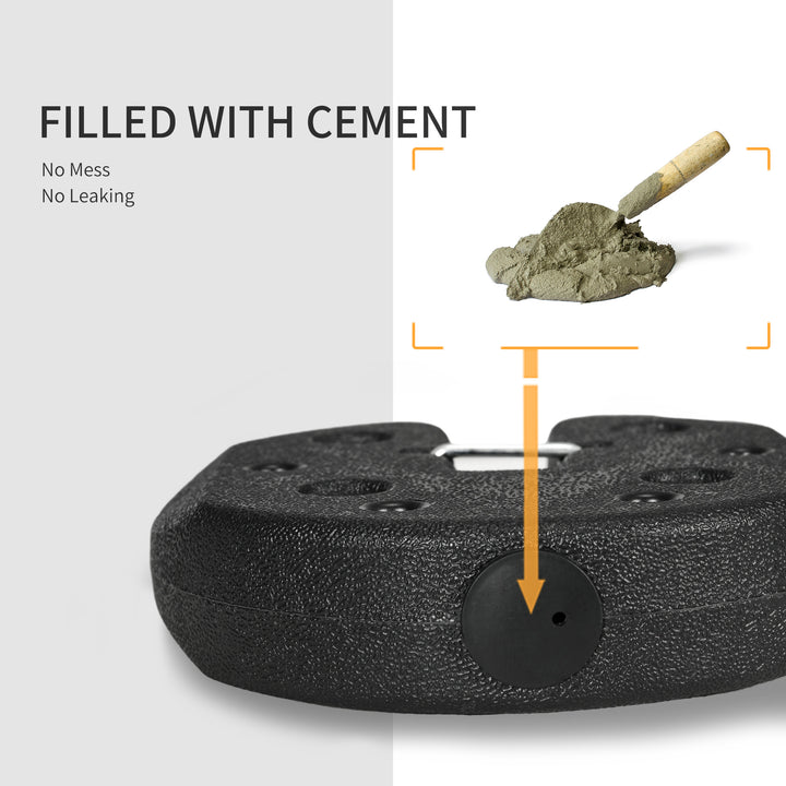 12KG Gazebo Weights Set of 4, Weights for Gazebo Legs with Reinforce Pins and Carry Belt, for Canopies Marquees Tents