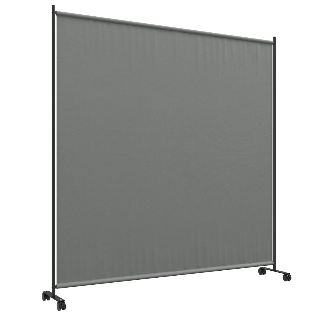 183 x 181cm Outdoor Privacy Screen, with Wheels - Dark Grey