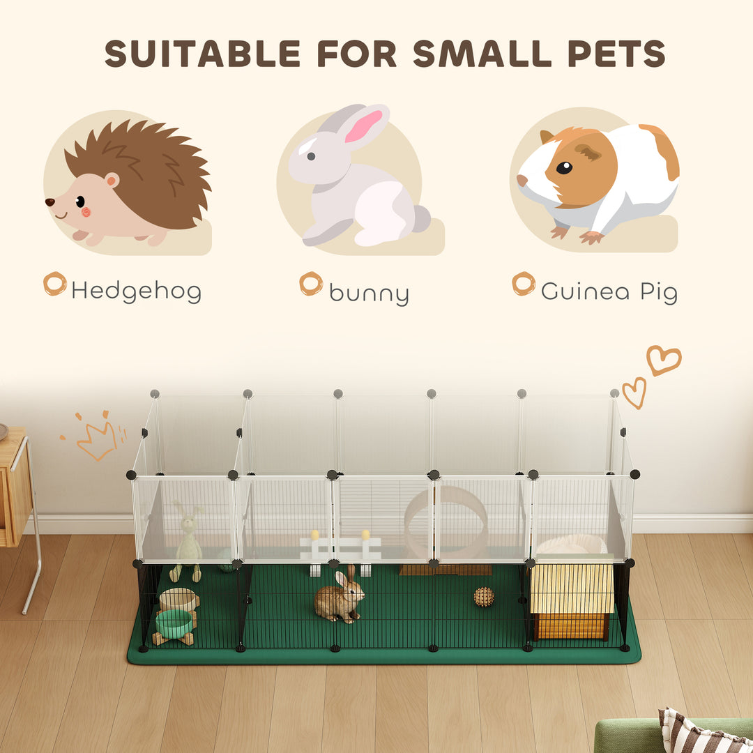 Pet Playpen with Waterproof Mat, DIY Small Animal Enclosure 34 Panels,