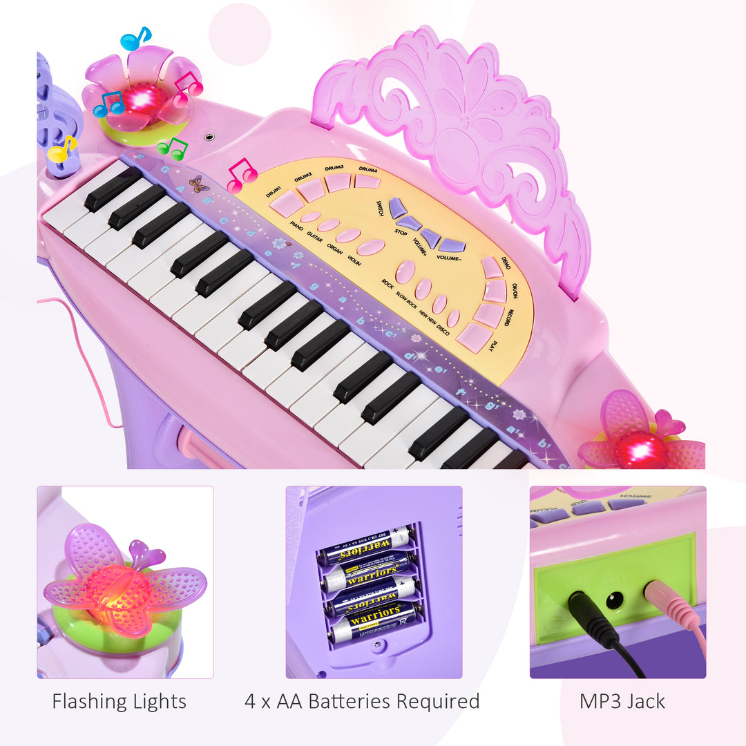 MCL 32 Keys Kids Mini Electronic Keyboard Musical Instrument Educational Game Toy Children Grand Piano Stool Micropho