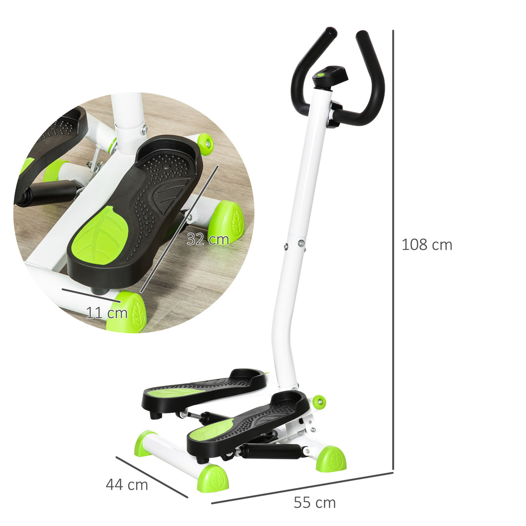 Twister Stepper, Step Machine with Adjustable Resistance, LCD Screen - White