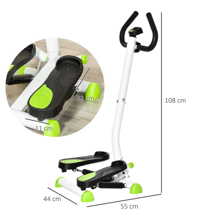 Twister Stepper, Step Machine with Adjustable Resistance, LCD Screen - White
