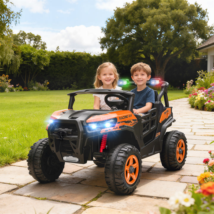24V Electric Ride on Car, 2-Seater Electric Car for Kids with Remote, 