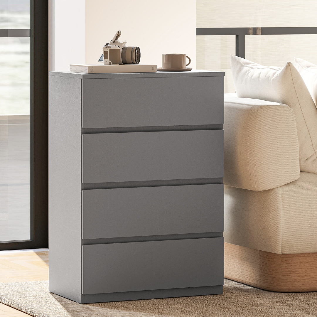 Chest of Drawers, 4-Drawer Storage Cabinets, Modern Dresser, Storage D