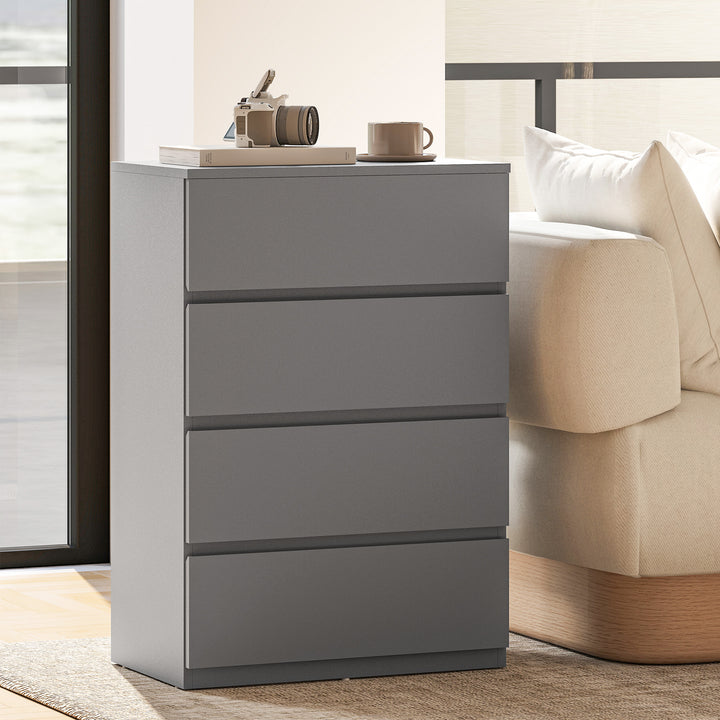 Chest of Drawers, 4-Drawer Storage Cabinets, Modern Dresser, Storage D