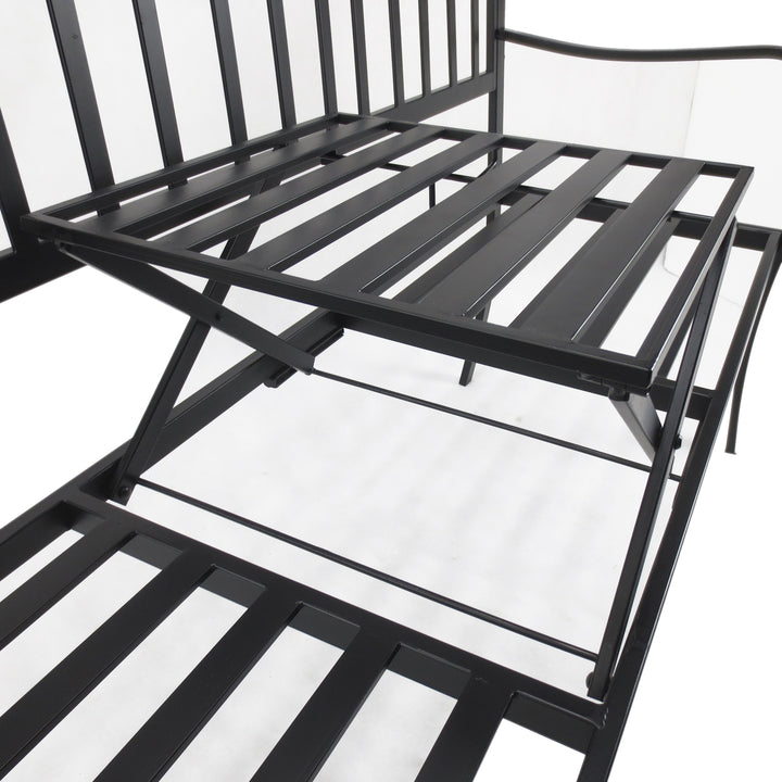 Metal Bench W/Table, 150Lx53Wx95H cm