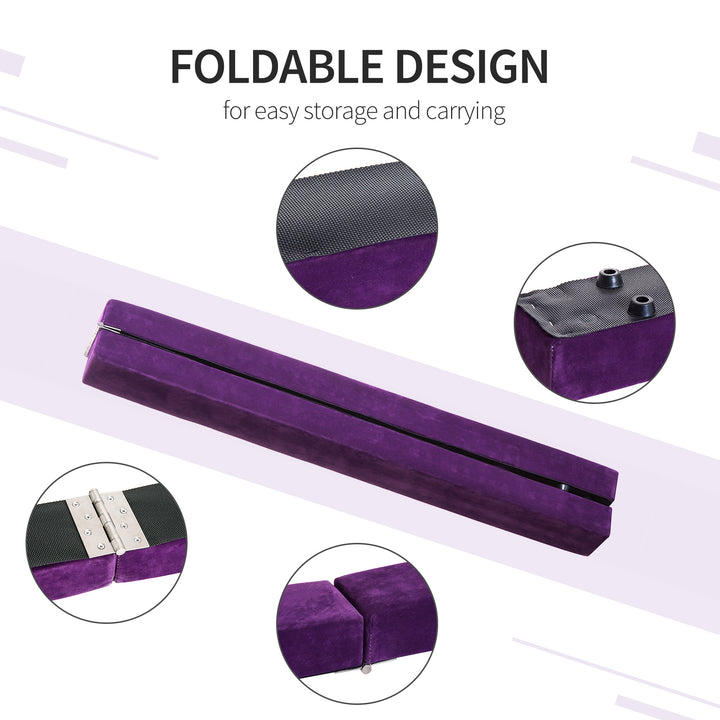 2.1M 7FT Gymnastics Folding Balance Beam Home Gym Training Exercise Sp