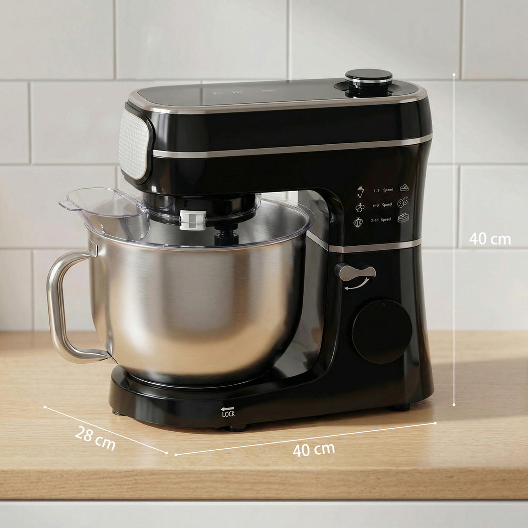 Stand Mixer, 6L 1400W Tilt-Head Food Mixer with 11 Speeds, Pulse &amp; Fer