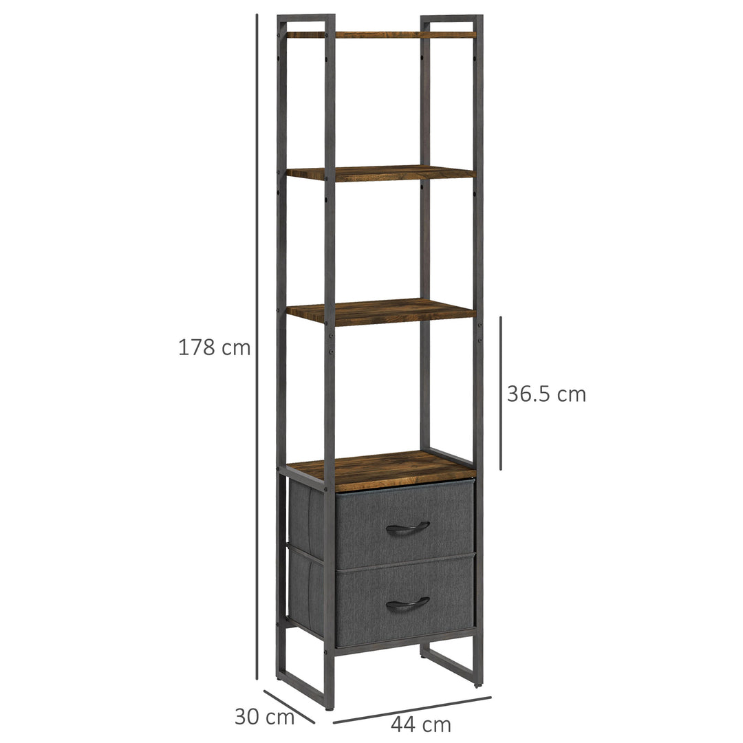 HOMCOM Industrial Bookcase 4