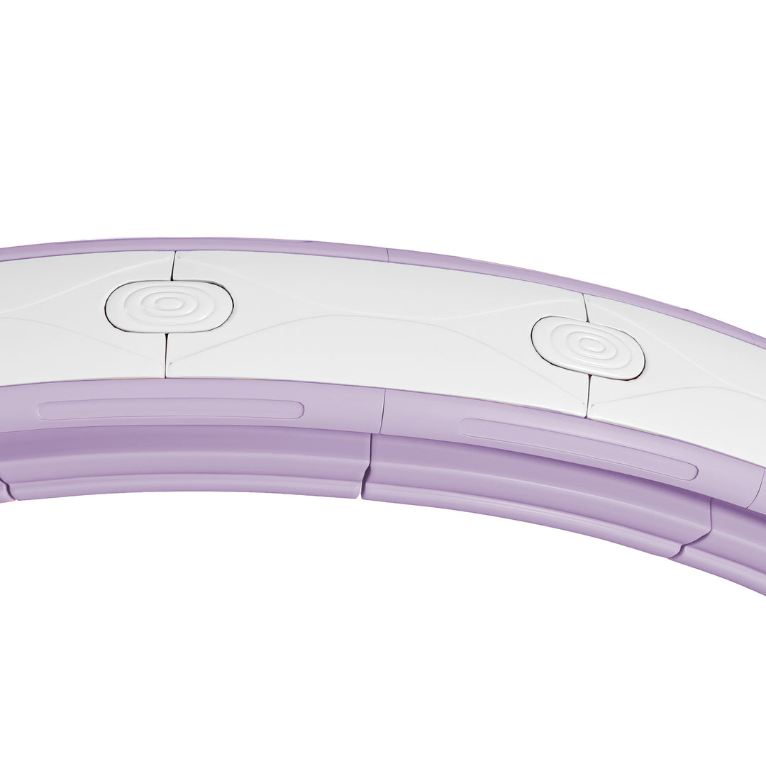 SPORTNOW Smart Weighted Hula Hoop, Massage Hula Ring w/ 16 Detachable Knots, 360° Auto-Rotating Ball, Digital Counter, Purple