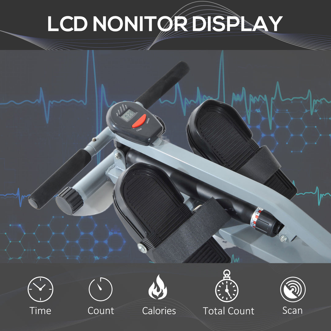 MCL Rowing Machine Cardio Rower Workout Fitness Body Tonner Home Gym Training