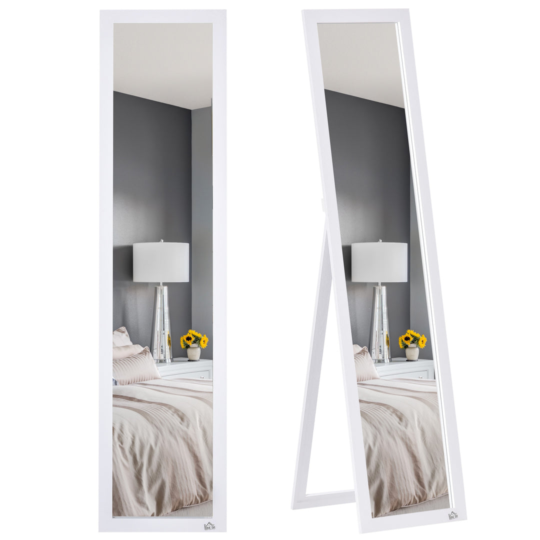 MCL Full Length Mirror for Bedroom, Free Standing Dressing Mirror, Wall Mirror for Living Room, 37 x 154 cm, White