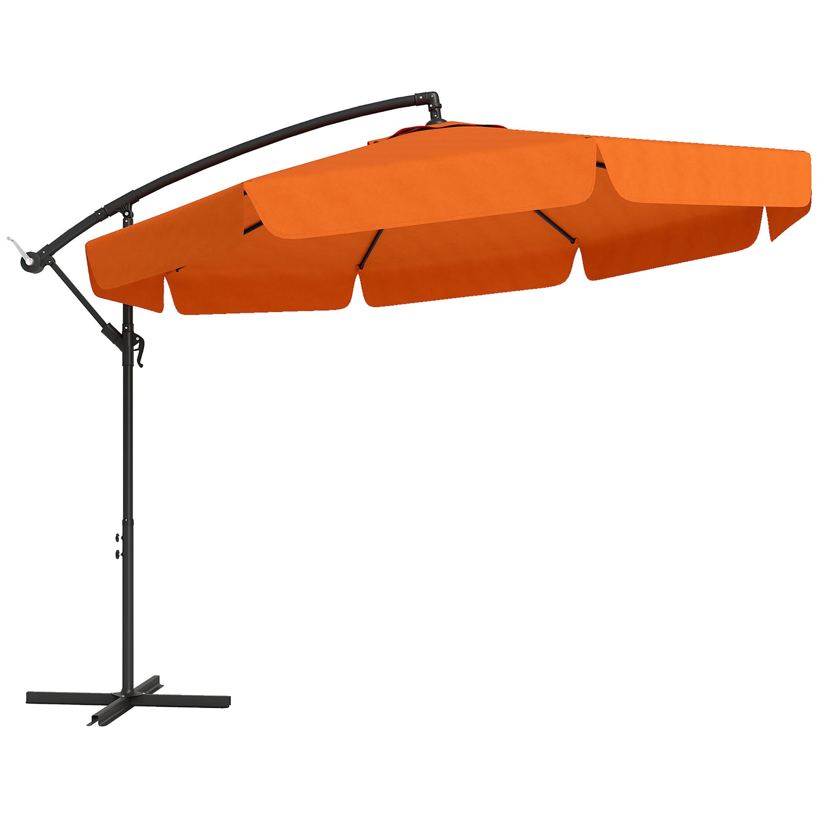 2.7m Garden Cantilever Banana Parasol - Orange