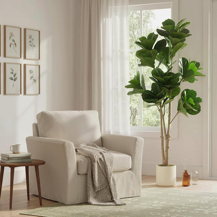 180cm Artificial Fiddle Leaf Fig Tree - Green
