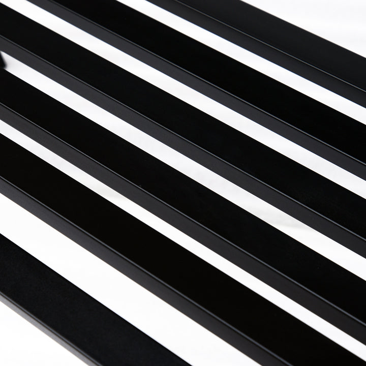 MCL Garden Bench Furniture Patio Park 2 Person Chair Seat Steel Black 120cm Outdoor