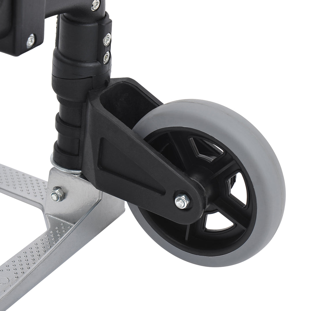 MCL Aluminium Folding Hand Truck Trolley, Heavy Duty Foldable Sack Cart with Adjustable Telescoping Handle, 70KG Load Capacity