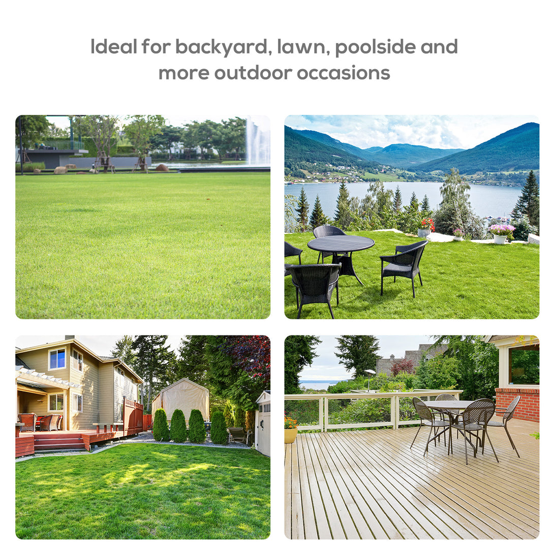 MCL 3(M)x3(M) Garden Gazebo Double Top Outdoor Canopy Patio Event Party Wedding Tent Backyard Sun Shade with Netting - Grey