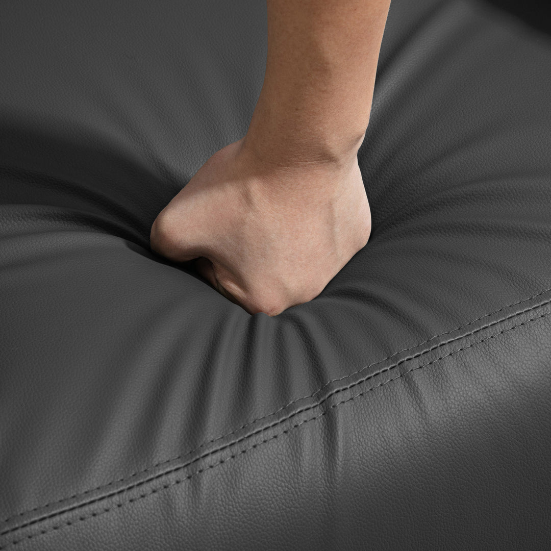 MCL Massage Recliner Armchair with 150° Recline, Faux Leather, Side Pocket, Black