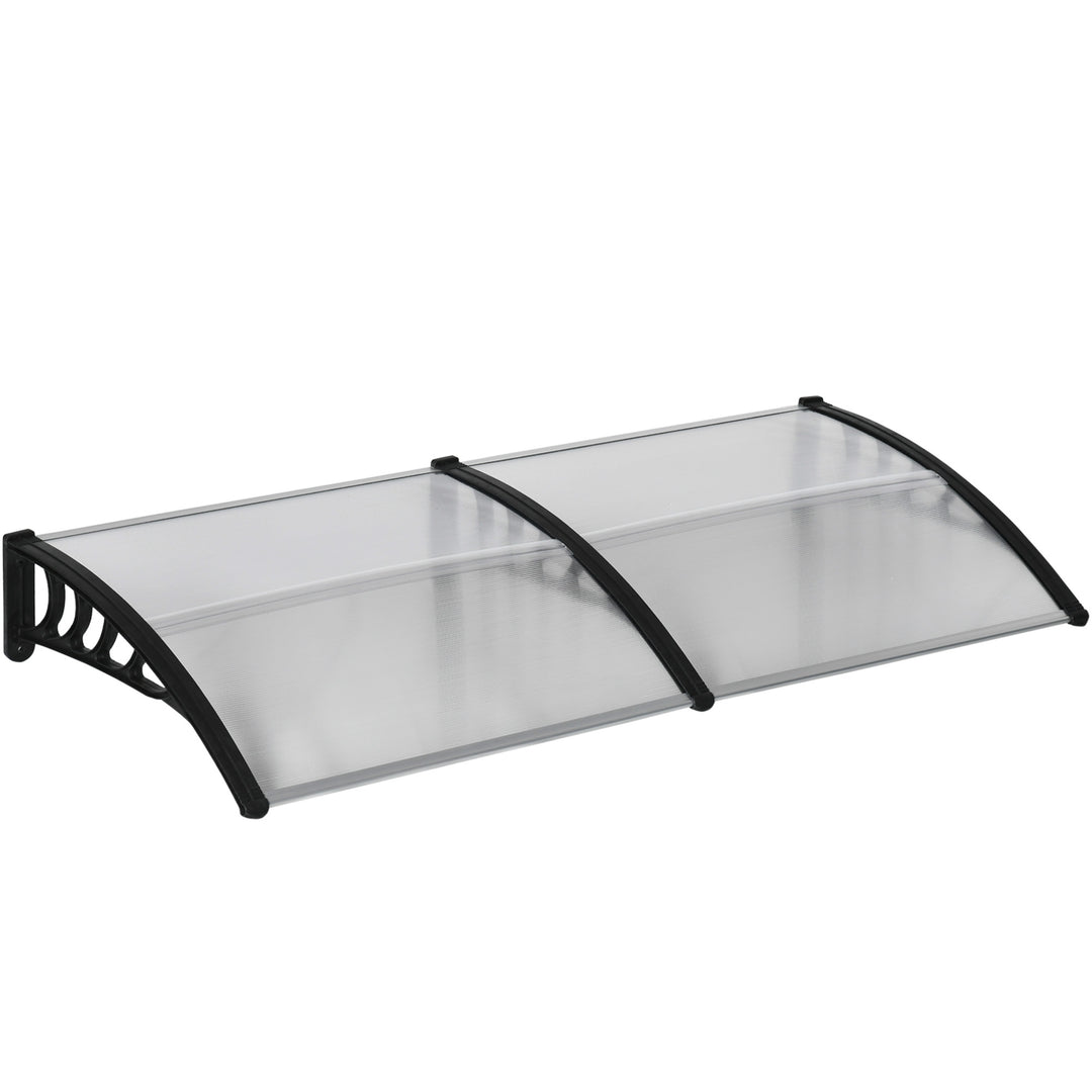 Front Door Canopy, Outdoor Awning, 200 x 96cm Rain Shelter for Window, Porch and Front/Back Door, Clear
